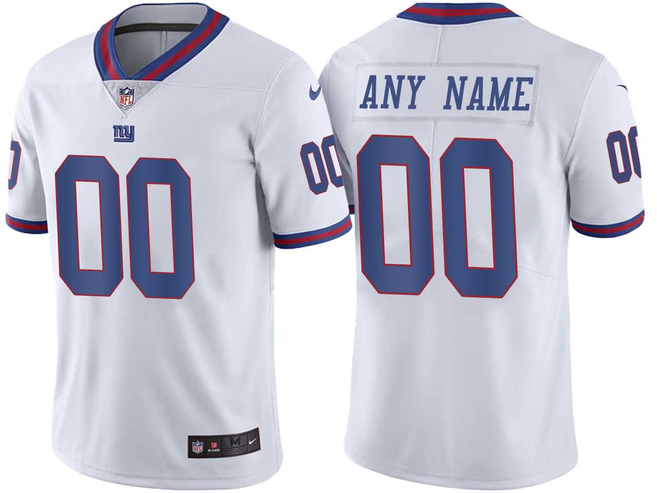 Customized Men & Women & Youth Nike Giants White Rush Player Limited Jersey